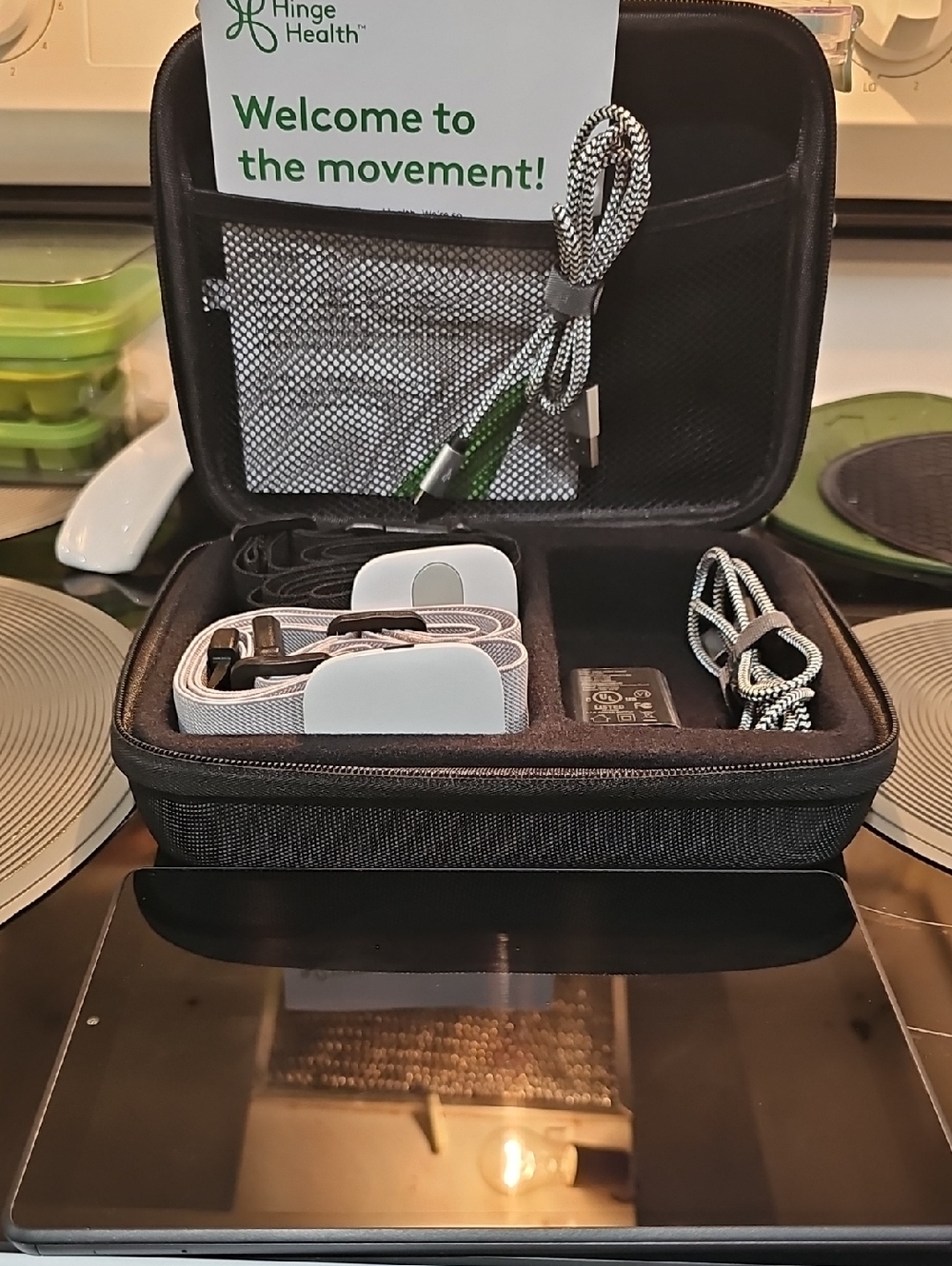 Hinge Health Therapy Sensors Kit in Black Carrying Case w/ Tablet